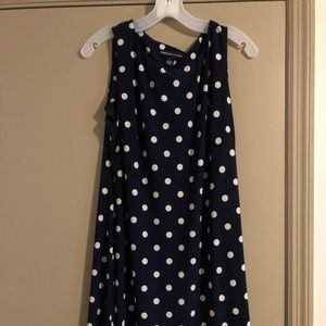 Navy Blue Polka Dot Dress